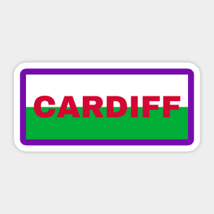 Cardiff City in Wales Flag Sticker